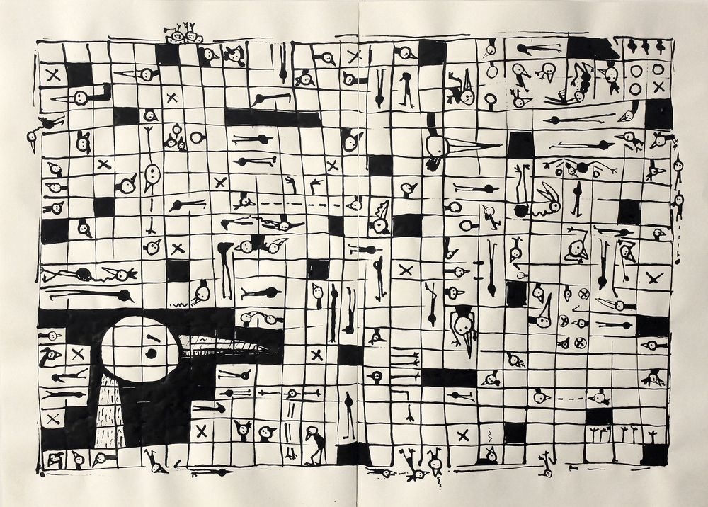 The Land of Bewilderment series/ Presence- Squares/ In Prison