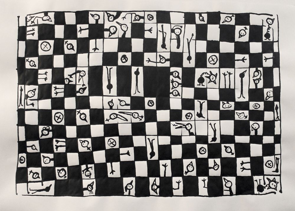 The Land of Bewilderment series/ Presence- Squares/ In Prison